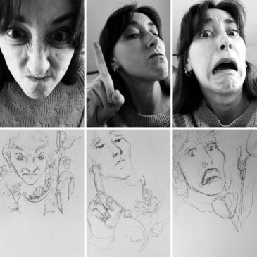 Sketching the Surprised-Angry-Face